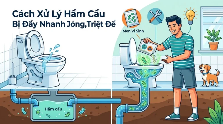 Cách kiểm tra hầm cầu bị đầy tại nhà