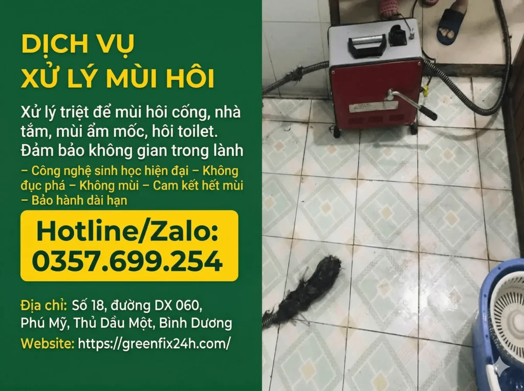 Xử lý mùi hôi nhà vệ sinh