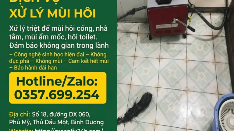 Xử lý mùi hôi nhà vệ sinh